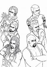 Wwe Coloring Pages Roman Reigns Shield Seth Rollins Raw Dean Ambrose Tapla Wm29 Project Deviantart Print Template Coloringhome Popular Groups sketch template