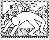 Keith Haring Bridge Pages Exercise Coloring Color sketch template
