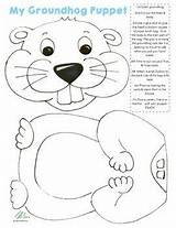Groundhog Puppet sketch template