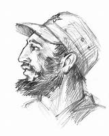 Fidel Castro Pencil Cuba Sketch Drawing Politician Cuban Revolutionary President Portrait November Editorial Stock sketch template