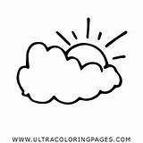 Cloudy Partially Coloring Pages sketch template