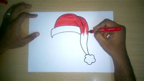 draw  christmas hat   draw  santa hat christmas