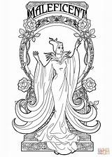 Coloring Maleficent sketch template