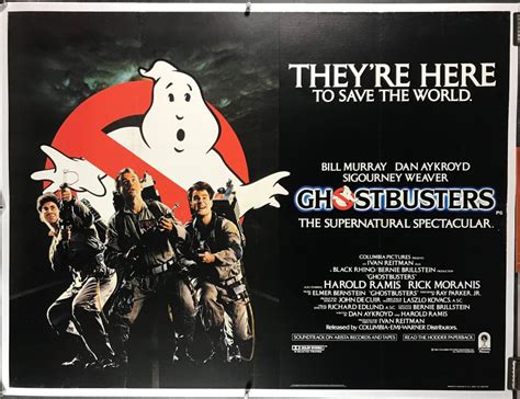 ghostbusters original british quad movie theater poster for sale