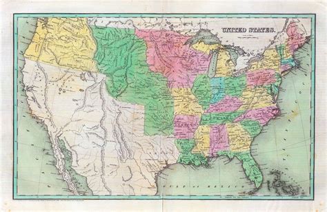 antique map poster united states  america  early history usa