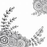 Coloring Zentangle Abstract Adult Vector Flowers Decoration Book Premium sketch template