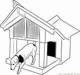 Coloring Doghouse Deck Pages Dog House Kids Coloringpages101 Architectures Large Online sketch template