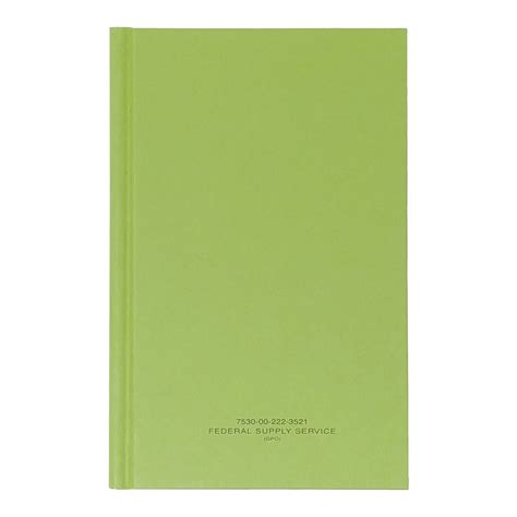 Green Military Log And Record Book — 5 1 2 X 8 — Nsn 7530 00 222 3521