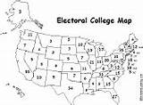 Electoral Map Coloring College Election Enchantedlearning Blank Activity Color 2004 States Presidential sketch template