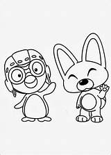 Pororo Coloring Pages Cartoon Fun sketch template