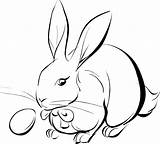 Coloring Bunny Easter Pages Colouring Rabbit Gambar Mewarnai Kelinci sketch template