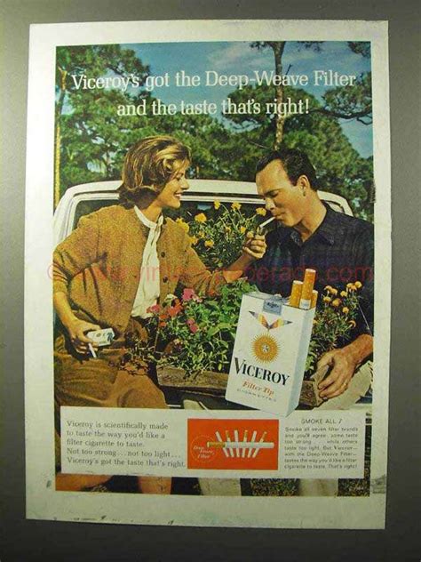 1964 Viceroy Cigarettes Ad Taste That S Right Cb0881