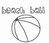 Ball Coloring Beach Pages Cliparts Clipart Each Library Cartoon sketch template