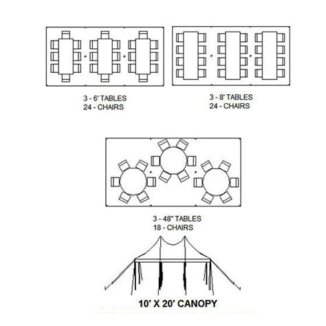 tent table layout template