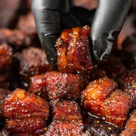 smoked pork belly burnt ends kevin  cooking