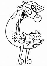 Catdog Coloring Pages Cat Printable Books sketch template