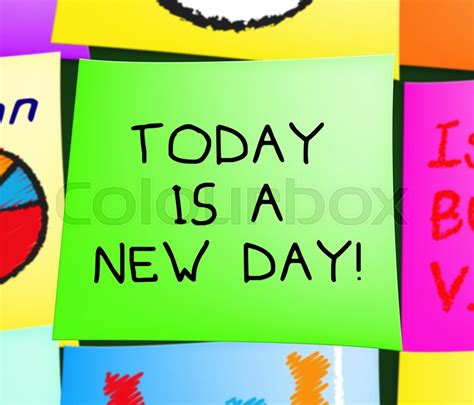 today    day note displays joy  stock image colourbox