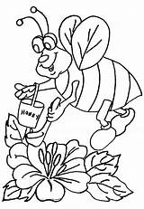 Coloring Bee Pages Honey Kids Printable sketch template
