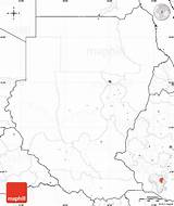 Sudan Map Blank Labels Simple East North West sketch template