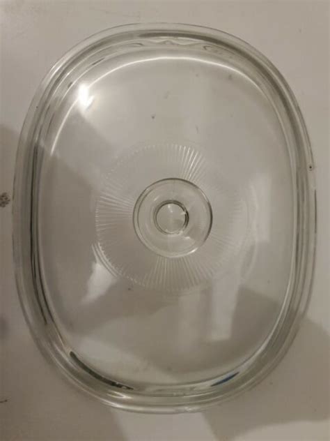Pyrex Dc1 5c Corning Ware Clear Glass Oval Replacement Lid 8 1 2 X 11