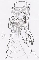 Ciel Coloring Pages Phantomhive Butler Getcolorings Girl sketch template