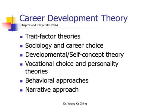 ppt career development theory osipow and fitzgerald 1996 powerpoint presentation id 895801