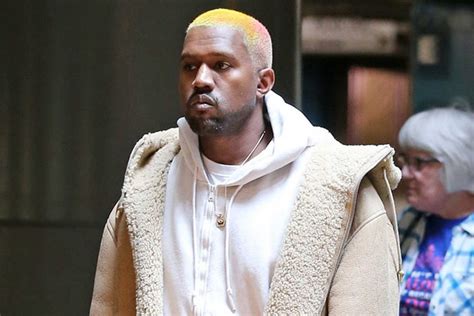 kanye west debuts  multi colored hairstyle