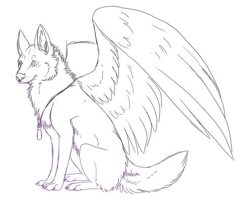 cute winged wolf coloring pages   kids   wolves wolf