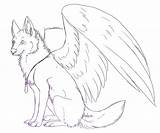 Coloring Wolf Pages Cute Drawings Winged Wolves Color Anime Kids Printable Sketch Print Choose Board Animal sketch template