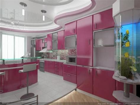purple  pink kitchen colors adding retro vibe  modern