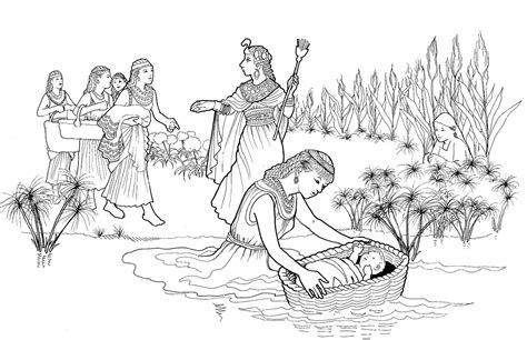 collection  baby moses colouring pages coloring pages