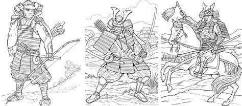 samurai  characters printable coloring pages