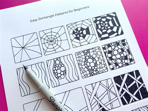 easy zentangle patterns  beginners  kids