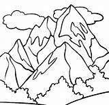 Coloring Mountain Pages Everest Mount Color Mountains Drawing Rocky Snowy Range Kilimanjaro Printable Scenery Peak Clipart Kids Bible Nature Mt sketch template