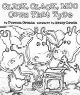 Clack Moo Click Coloring Pages Cows Type Print Printable Sheets Getcolorings Getdrawings sketch template