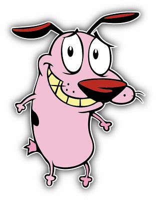 courage  cowardly dog smile cartoon car bumper sticker decal