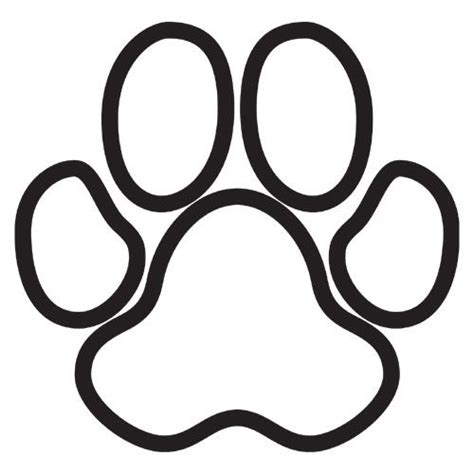 dog paw print template clipart