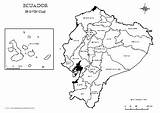 Ecuador Provincias Nombres Cantones Colorear Mapas sketch template
