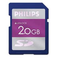 philips lfh gb high speed standard sd card  digital pocket memos  desktops
