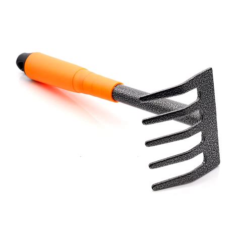 black small rake  tines manganese steel rake comfortable  sharp garden hand rake garden hand