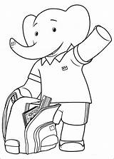 Badou Babar Coloring Adventure Pages sketch template