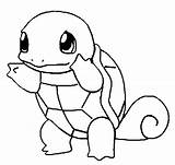 Squirtle Coloring Pages Cute Pokemon Print sketch template