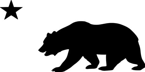 california bear  star vinyl decal grizzly bear state flag ca