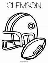 Coloring Helmet Football Pages College Clemson Popular sketch template