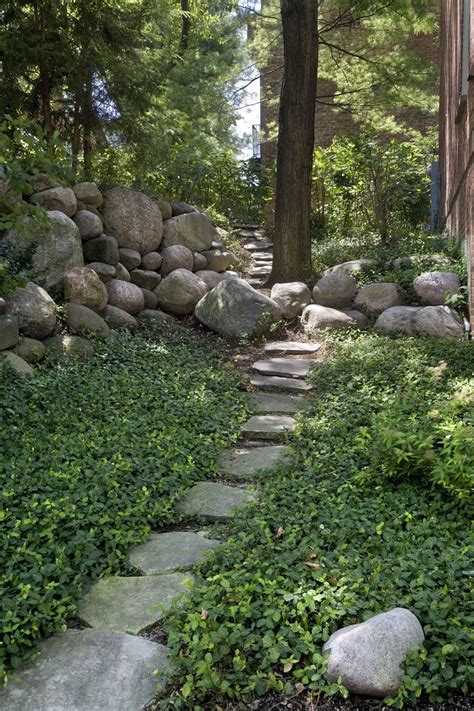 rocks  ground cover   hill   build  hill small backyard landscaping amazing