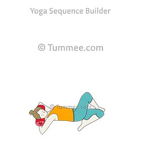 supine twist pose variation crossed legs yoga yoga sequences