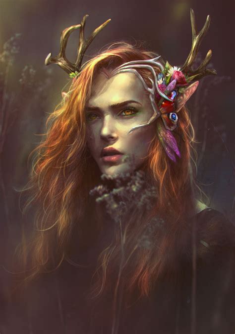 keyleth   elven druid  mikandiiprints rpg characters critical role fan art fantasy