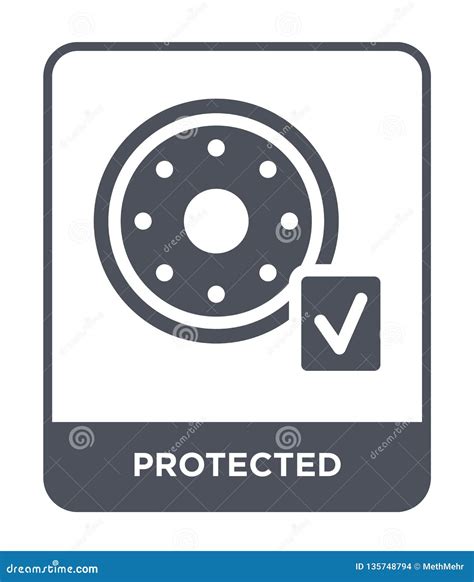 protected icon  trendy design style protected icon isolated  white
