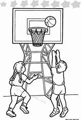 Basketball Coloring Pages Gym Playing Cartoon Boys Kids Court Drawing Clipart School Sports Children Sport Printable Two Sheets Preschool Colouring sketch template