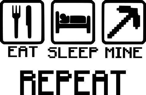 Eat Sleep Mine Repeat Svg Gamer Svg Minecraft T Shirt Svg Etsy